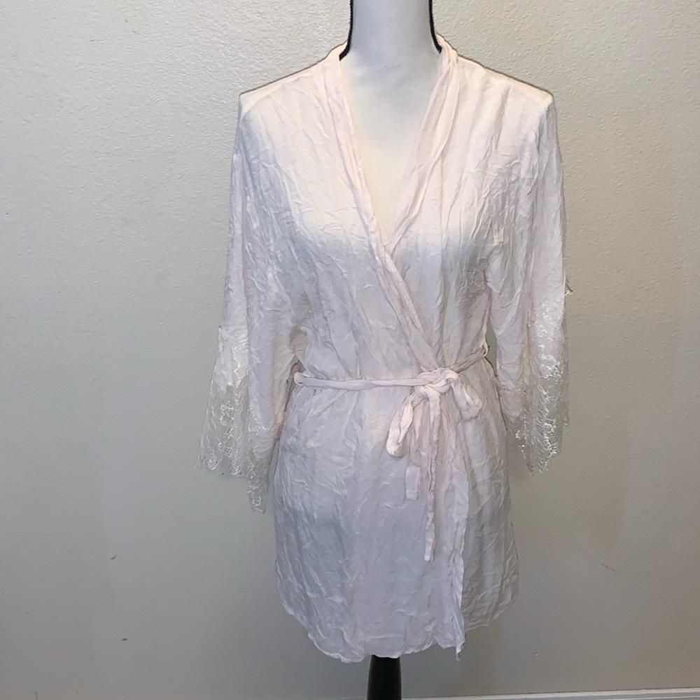 Flora Nikrooz sexy sheer lace sleeves robe